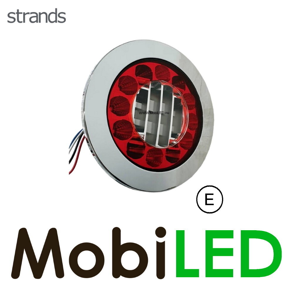 Strands Strands achterlicht 3 functies E-keur rond universeel Strands Strands achterlicht 3 functies E-keur rond universeel