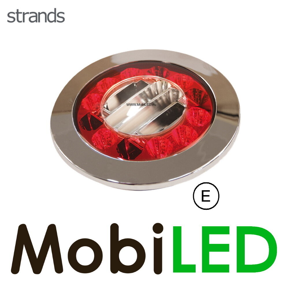 Strands Strands achterlicht 3 functies E-keur rond universeel Strands Strands achterlicht 3 functies E-keur rond universeel