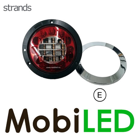 Strands Strands achterlicht 3 functies E-keur rond universeel Strands Strands achterlicht 3 functies E-keur rond universeel