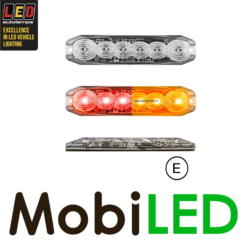 LED autolamps Feu arrière LED 12ARM 3 fonctions 12-24V E-marque rectangulaire LED autolamps Feu arrière LED 12ARM 3 fonctions 12-24V E-marque rectangulaire