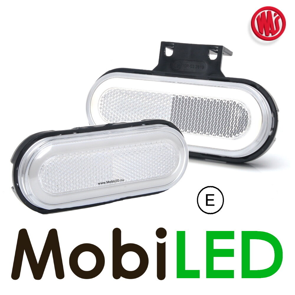 WAS Marquage latéral LED bord "NEON" rond blanc E-marque WAS Marquage latéral LED bord "NEON" rond blanc E-marque