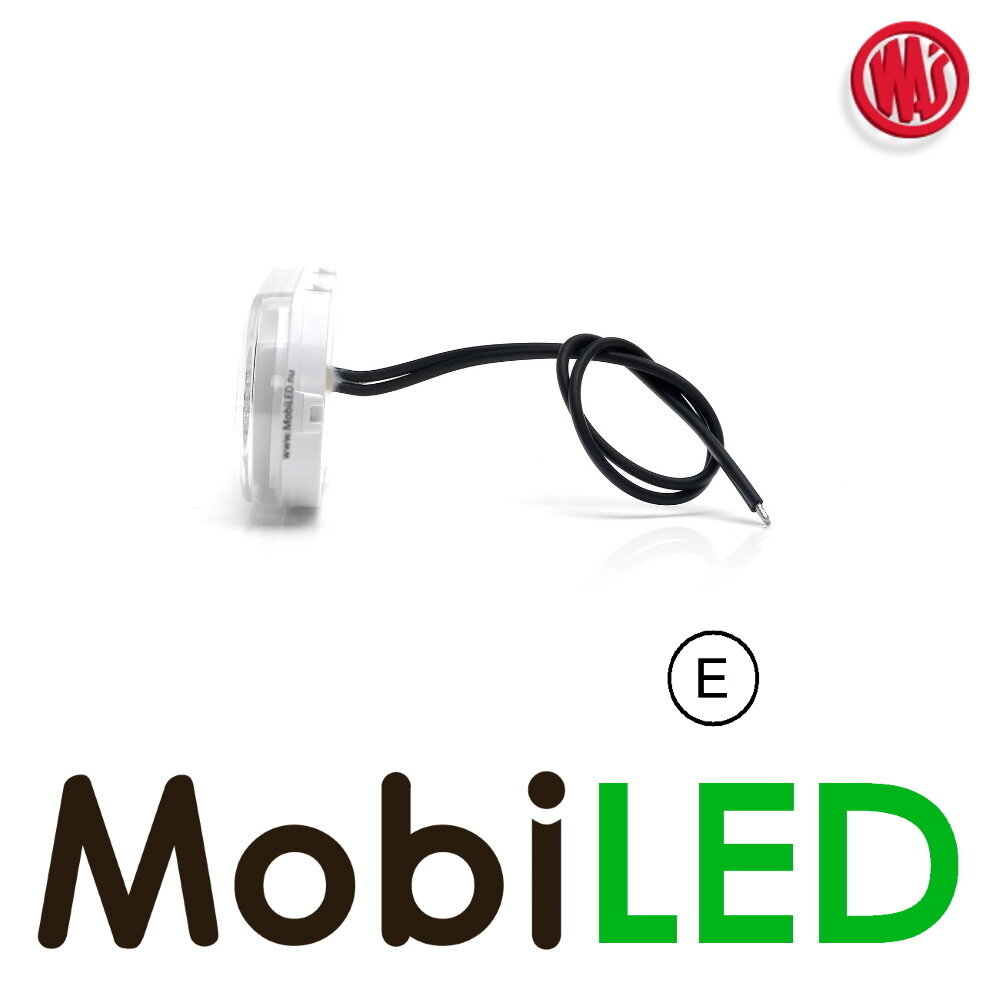 WAS LED Side marking "NEON" edge round white E-mark WAS LED Side marking "NEON" edge round white E-mark