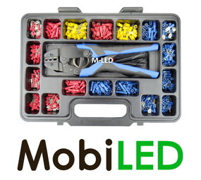 Crimp Kit, +/- 550 pcs, including ergonomic ratchet tool Crimp Kit, +/- 550 pcs, including ergonomic ratchet tool