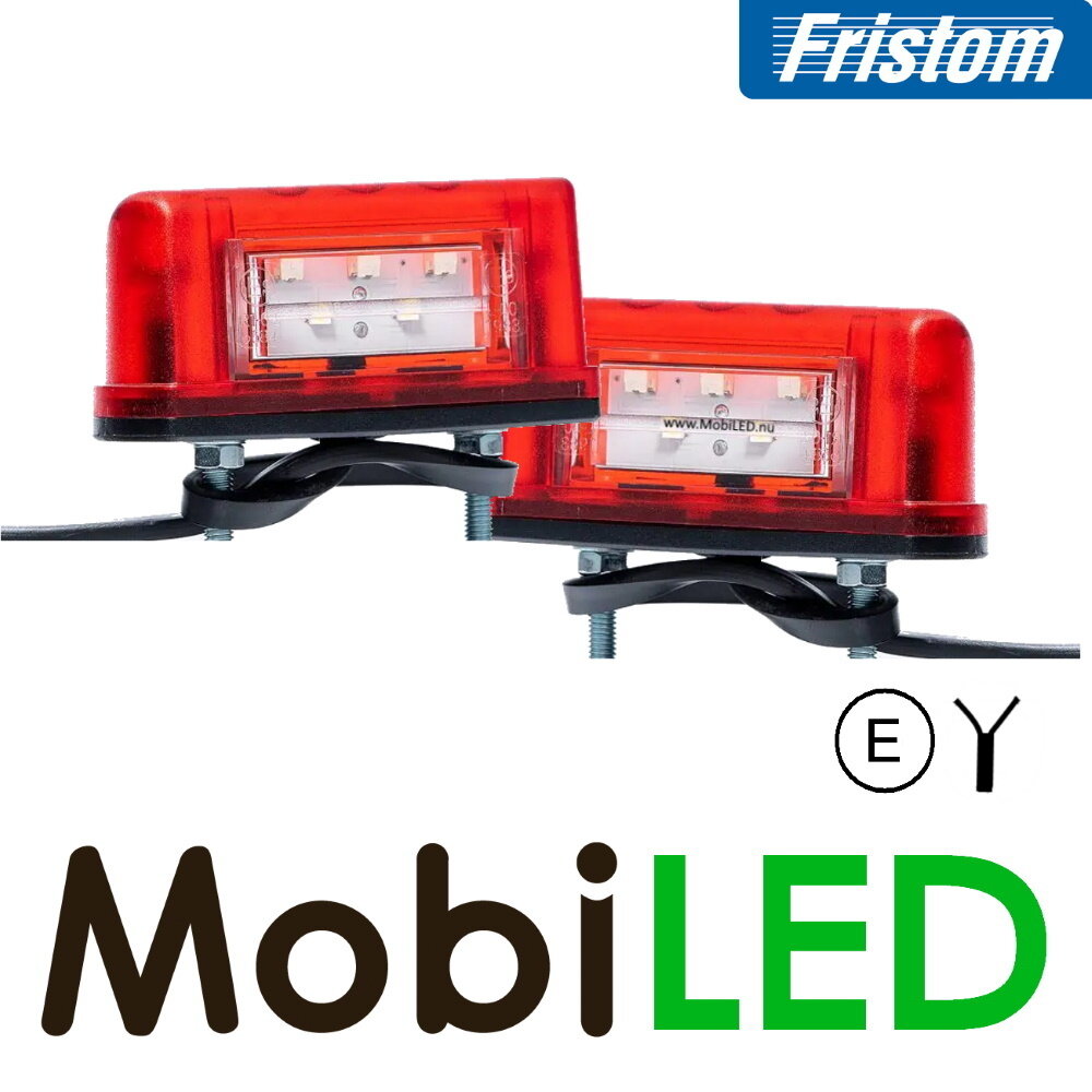 Fristom Set Multifunctional License Plate Lighting small E-mark 12-24 volt
