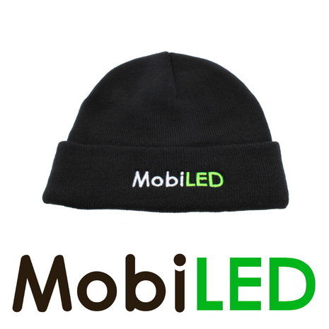Bonnet tricoté MobiLED avec logo Bonnet tricoté MobiLED avec logo