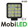 M-LED M-LED Lampe de travail Carré 48 Watt câble 2m EMC E-marque M-LED M-LED Lampe de travail Carré 48 Watt câble 2m EMC E-marque