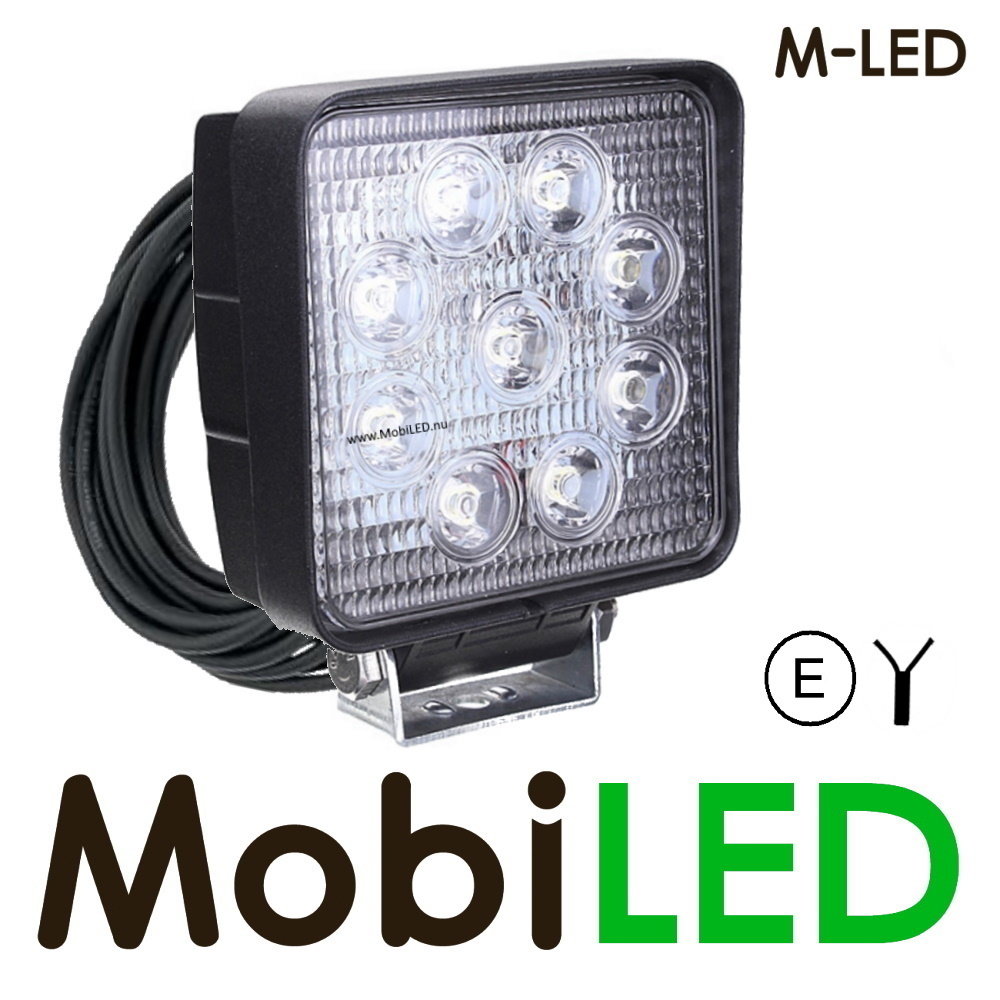 M-LED M-LED work light 27 watt 2m cable E-mark EMC M-LED M-LED work light 27 watt 2m cable E-mark EMC