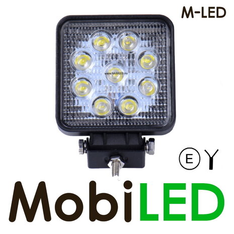 M-LED M-LED work light 27 watt 2m cable E-mark EMC M-LED M-LED work light 27 watt 2m cable E-mark EMC