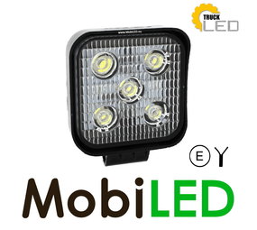 TruckLED Lampe de travail carré 15W mini E-mark 2m de cable TruckLED Lampe de travail carré 15W mini E-mark 2m de cable