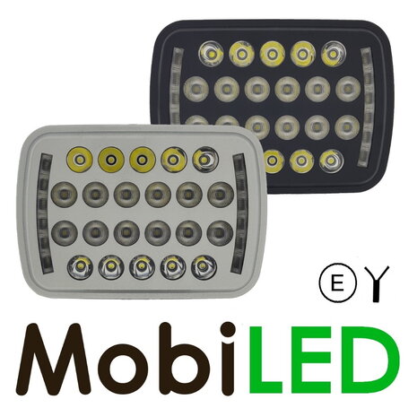 Ultra platte werklamp 66W met H4 connector grijs Ultra platte werklamp 66W met H4 connector grijs