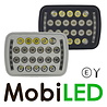 Ultra platte werklamp 66W met H4 connector grijs Ultra platte werklamp 66W met H4 connector grijs