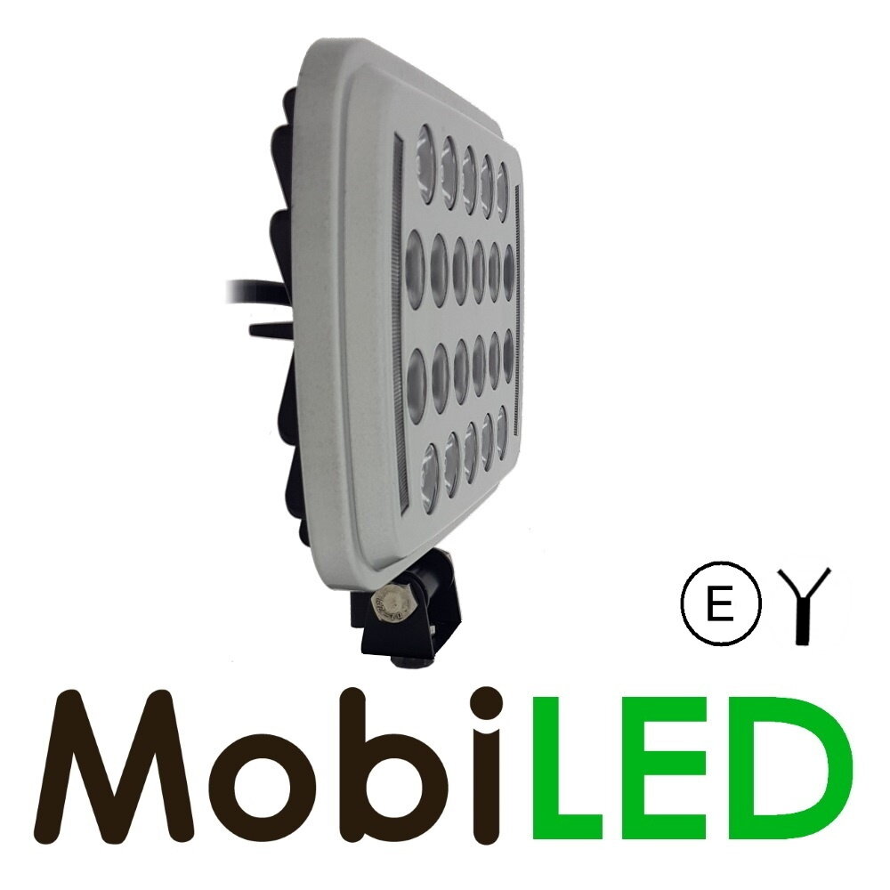 Ultra platte werklamp 66W met H4 connector grijs Ultra platte werklamp 66W met H4 connector grijs