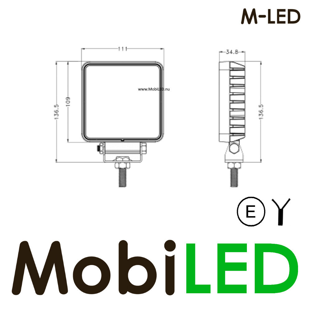 M-LED M-LED Werklamp 30 watt 9-32 volt M-LED M-LED Werklamp 30 watt 9-32 volt