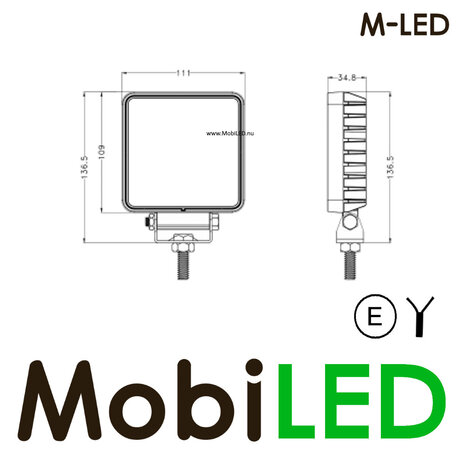 M-LED M-LED Lampe de travail 30 watts 9-32 volt M-LED M-LED Lampe de travail 30 watts 9-32 volt