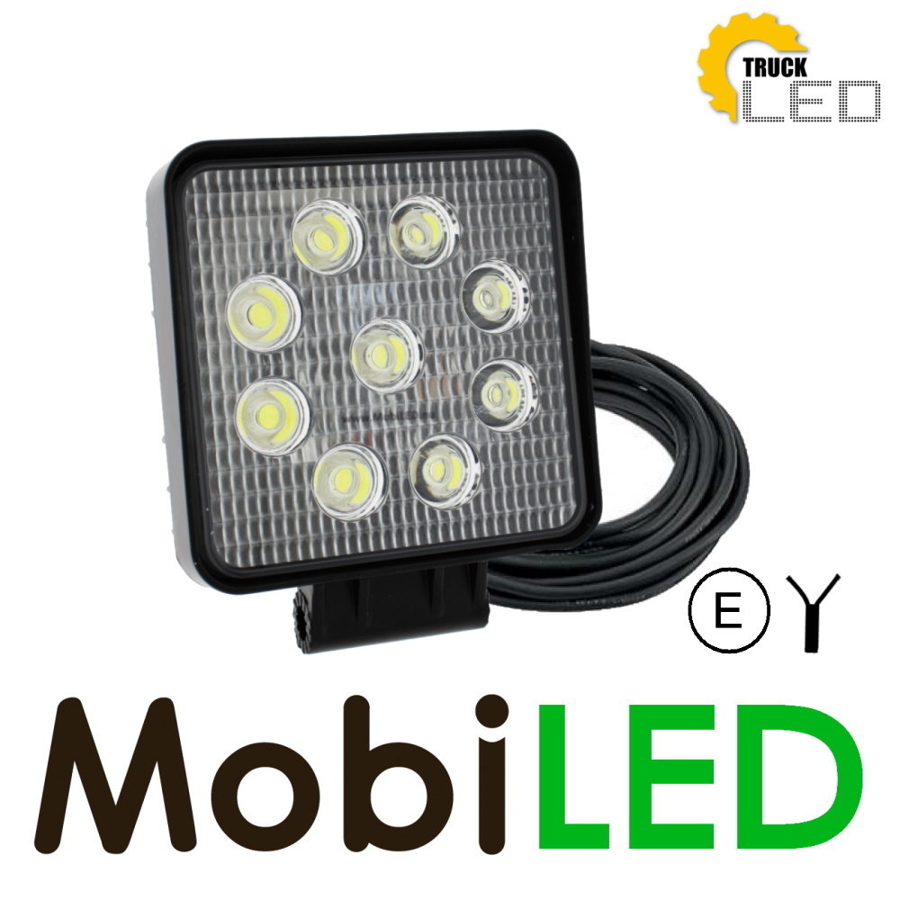 E-Keur 27watt werklamp vierkant 7m kabel E-Keur 27watt werklamp vierkant 7m kabel