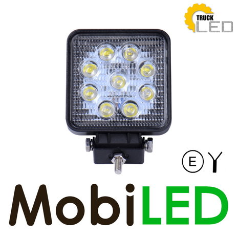 E-Keur 27watt werklamp vierkant 7m kabel E-Keur 27watt werklamp vierkant 7m kabel