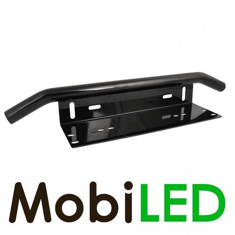 Mounting bracket with curved brace for the bumper Mounting bracket with curved brace for the bumper