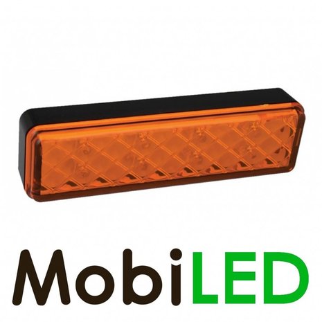 LED autolamps Richtingaanwijzer rechthoek klein 12-24 volt E-keur LED autolamps Richtingaanwijzer rechthoek klein 12-24 volt E-keur