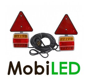 Aanhanger magneet achterlicht set 7,5m kabel 7-polige stekker Aanhanger magneet achterlicht set 7,5m kabel 7-polige stekker