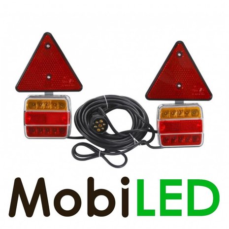 Trailer magnet rear light set - 7.5m cable - 7-pin plug Trailer magnet rear light set - 7.5m cable - 7-pin plug