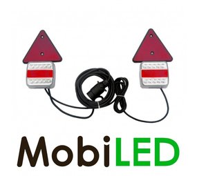 Aanhanger magneet achterlicht set 7,5 m kabel 7-polige stekker Aanhanger magneet achterlicht set 7,5 m kabel 7-polige stekker