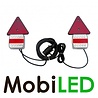 Trailer magnet rear light set 7.5 m cable 7-pin plug