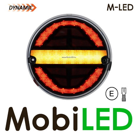 M-LED Dynamisch rond achterlicht Hamburger E-keur 9-33 volt 3 functies Rechts M-LED Dynamisch rond achterlicht Hamburger E-keur 9-33 volt 3 functies Rechts