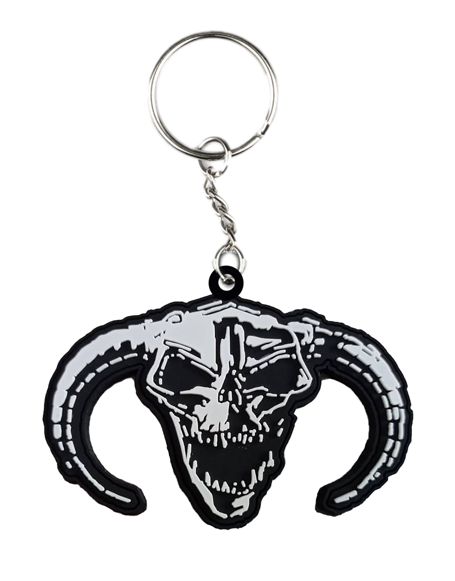 MOH black/white skull keychain - Masters of Hardcore