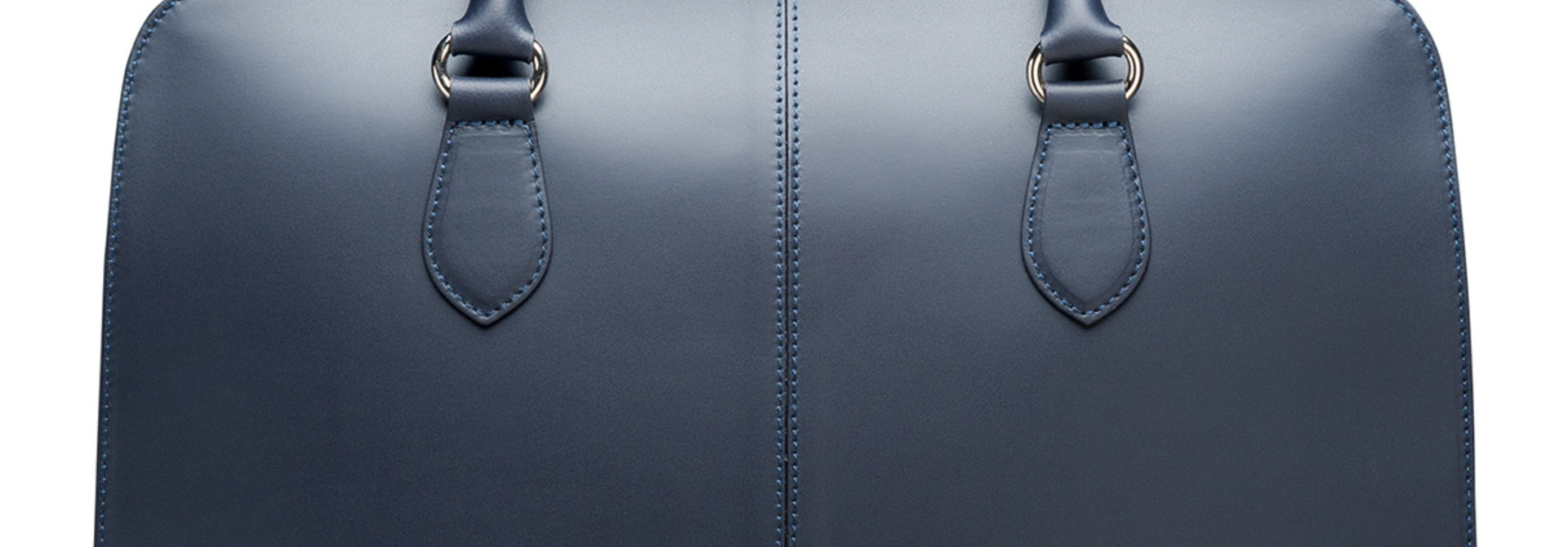 13,3 Zoll Laptoptasche ohne Trolleyband fuer Damen - Spaltleder - Damen handtaschen - Henkeltaschen - Dunkelblau
