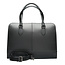 Su.B 15,6 Zoll Leder Laptoptasche für Damen - Umhängetasche, Handtasche, Aktentasche - Schwarz