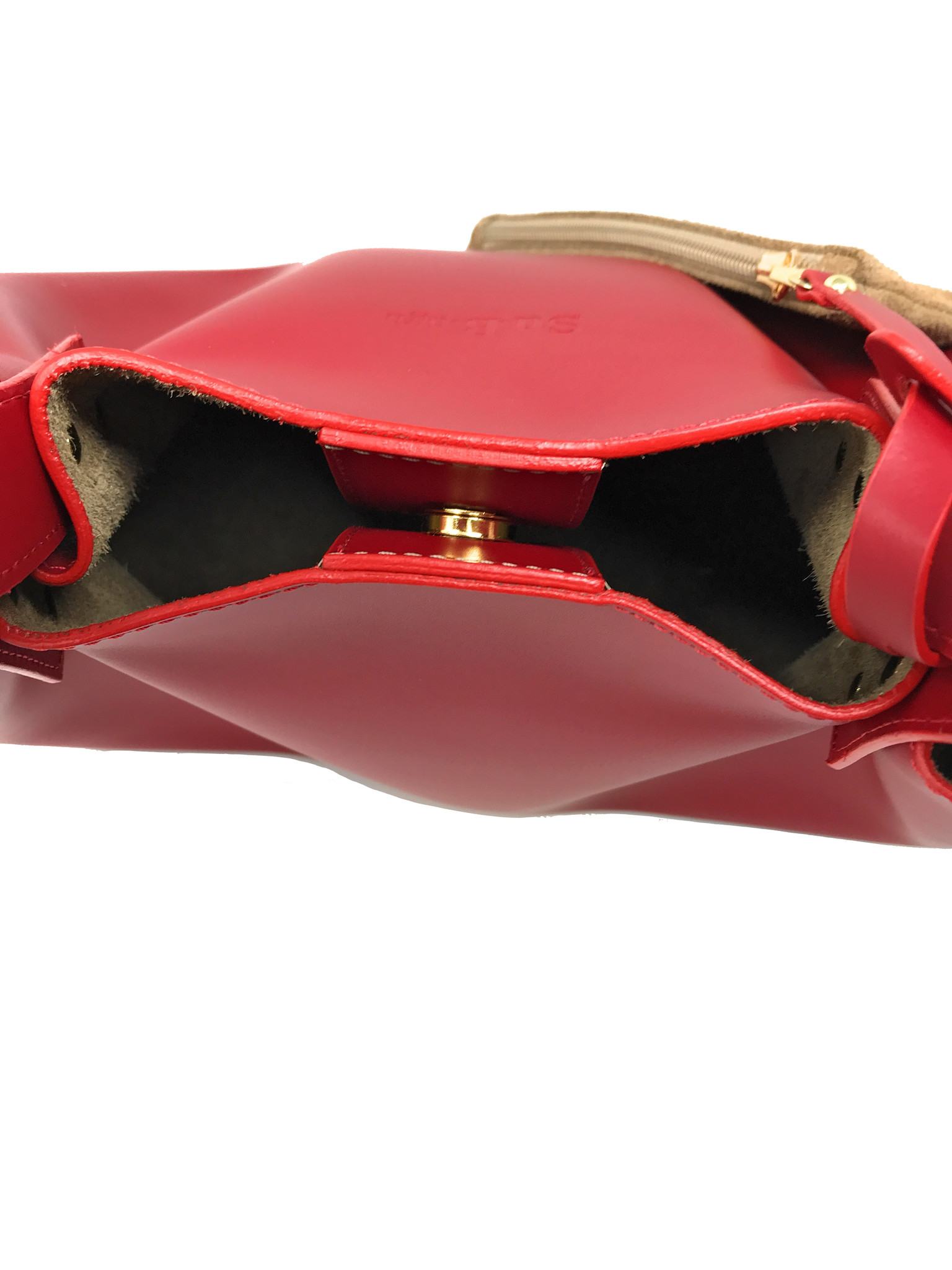 Luxurious Leather tote for women - shoulder bag, shopping bag - shopper - handbag  - Red-7