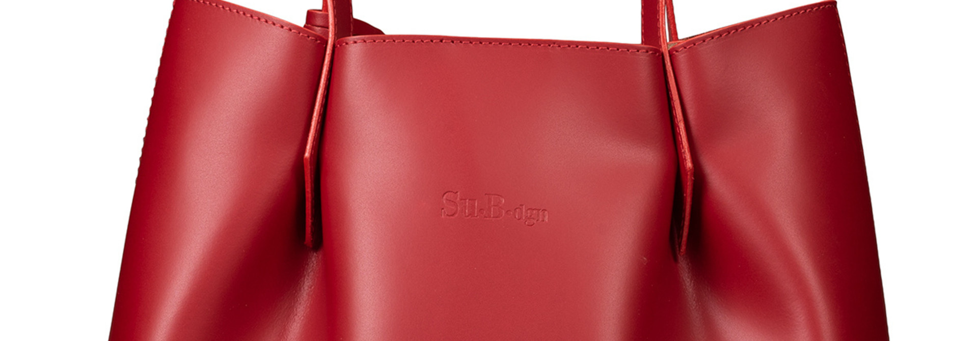 Luxurious Leather tote for women - shoulder bag, shopping bag - shopper - handbag  - Red