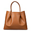 Su.B Leder Shopper für Damen Klein - Umhängetasche, Einkaufstasche - Handtasche - Braun