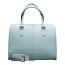 Su.B 13,3 Zoll Laptoptasche Fuer Damen - Spaltleder - Designer Aktentasche, Handtasche, Schultertasche ohne Trolleyband - Made in Italy - Hellblau