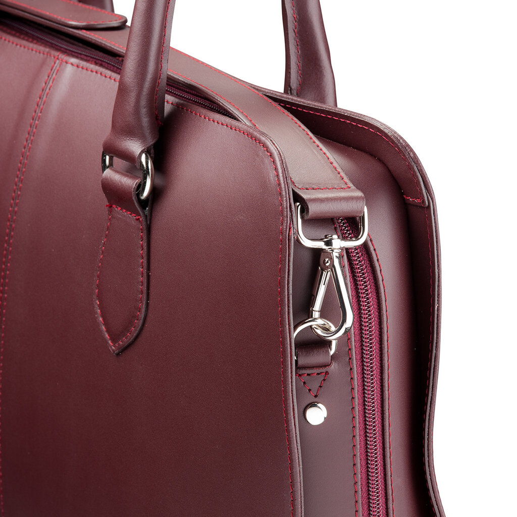 Su.B Laptoptas Schouderriem, Leer, Geschikt voor 13, 14 en 15 inch Dames Schoudertas, Handtas - Bordeaux Rood