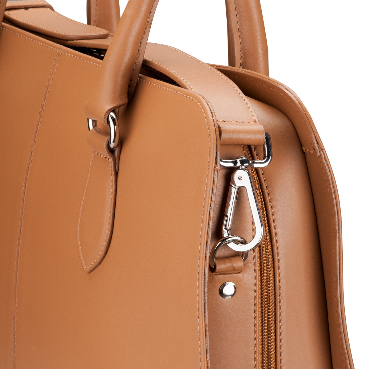 Shoulder Strap for Women 13.3 and 15.6 inch Laptop Bag - Messenger Bag - Split Leather - Brown-2