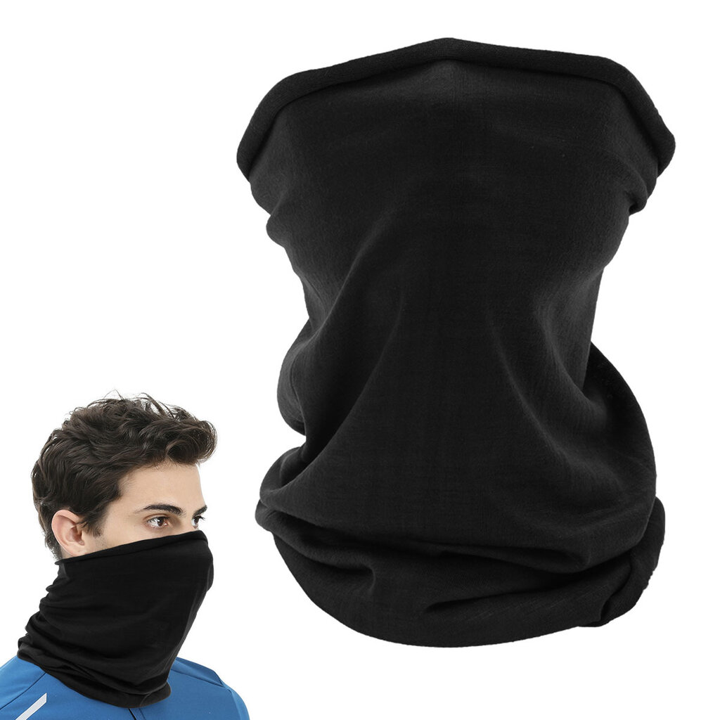 Su.B.dgn 2 Stücke Multifunktionaler Polyester Schlauchschal - Bandana Sturmhaube Sturmhaube - Ideal für Sport Fahrrad Motorrad - Männer Frauen - Schwarz