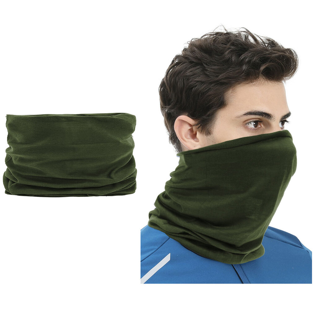 Su.B.dgn 2 Stuks Colsjaal, Bivakmuts Bandana voor Sport Fietsen Motor, Unisex - Donker Groen