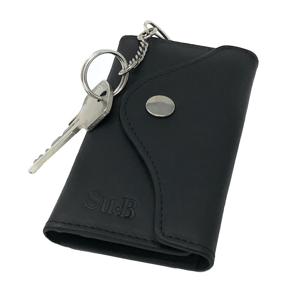 Su.B Tulip Key Holder, Compact Leather Key Case with Unique Design -  Black