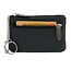 Su.B Leder Schlüsselbrieftasche - Portemonnaie - Geldbörse - mit Außentasche - Schwarz / Olive