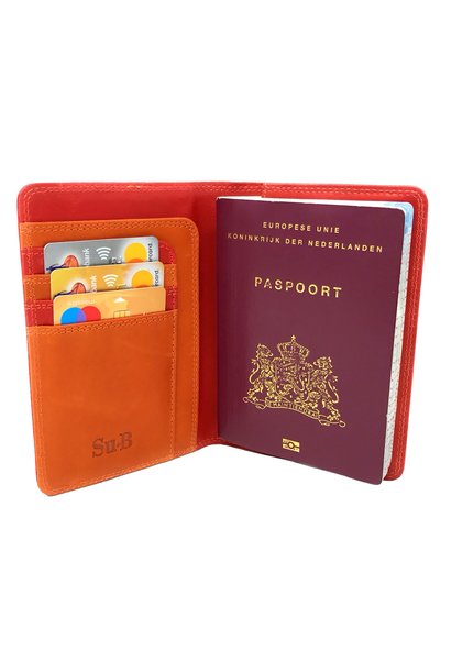 Venlo Passport Cover Red & Orange