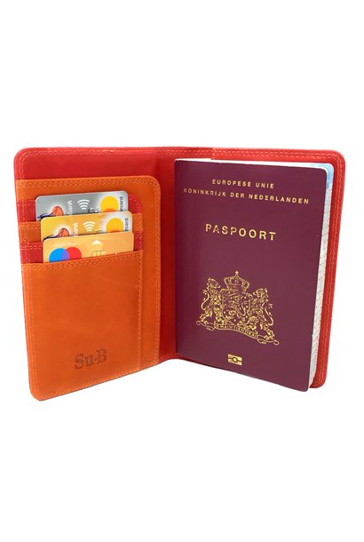 Venlo Passport Wallet Red & Orange