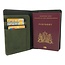 Su.B.dgn Passport Holder, Leather, Passport Covers, RFID blocking, Passport Wallet with 3 Card Holder, Travel Ticket Wallet for Men and Women | Black & Olive