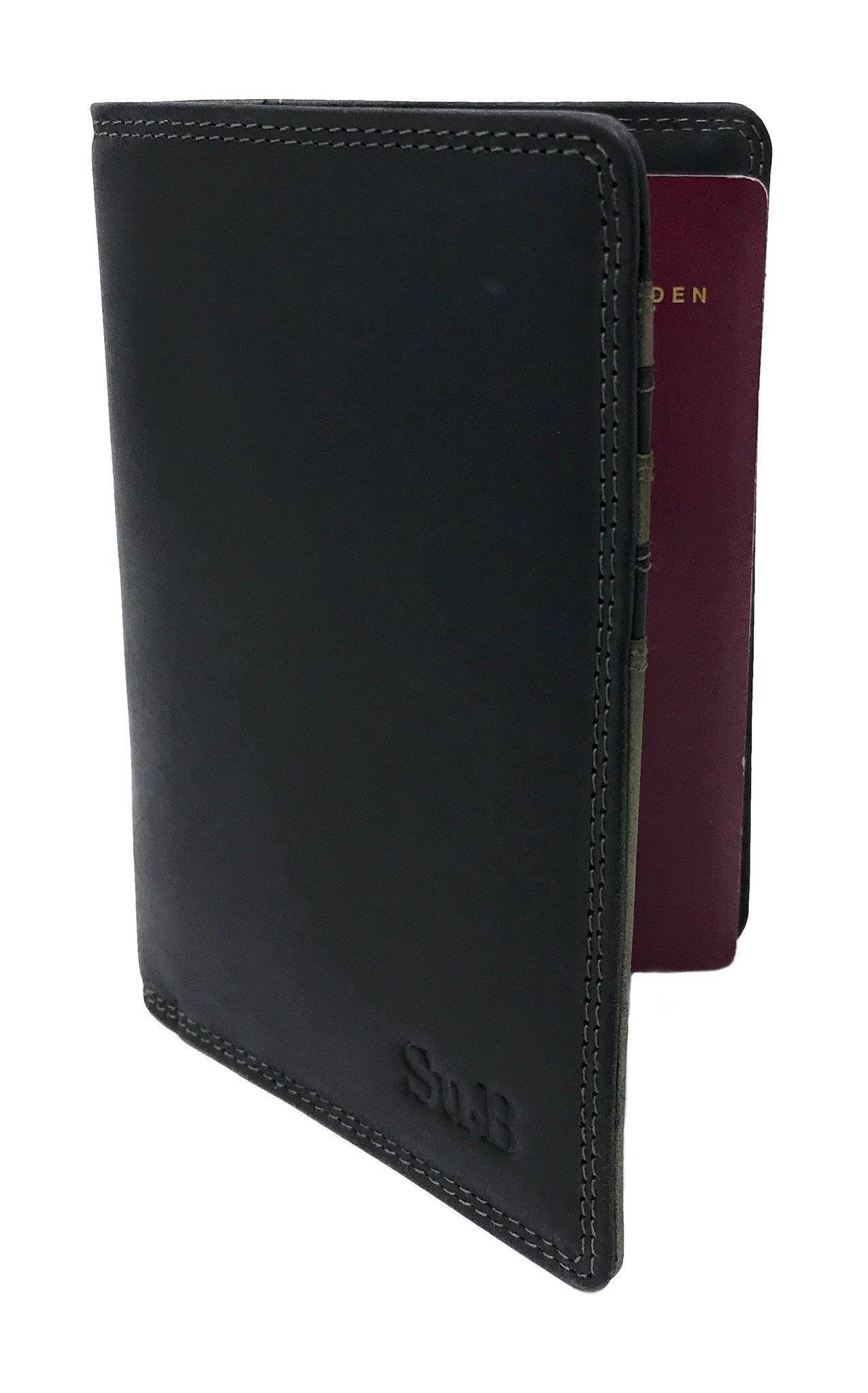 Venlo Travel RFID Passport Holder Black-Olive-8