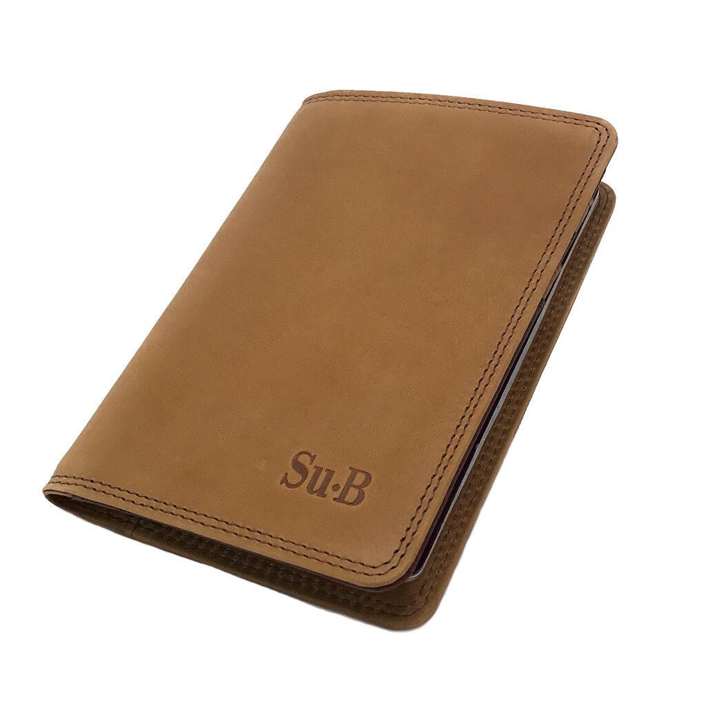 Su.B Venlo Passport Holder for Travel, RFID, Passport Cover, Leather – Brown