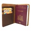 Su.B.dgn Designer RFID Blocking Passport Cover Luxurious Leather Holder - Travel Ticket or Cards Wallet for Men and Women - Brown