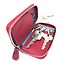 Su.B.dgn Genuine Leather Car Key Case - Key Holder with Long Key Rings and Belt Hook - Card Pocket for Banknotes - Wine Red