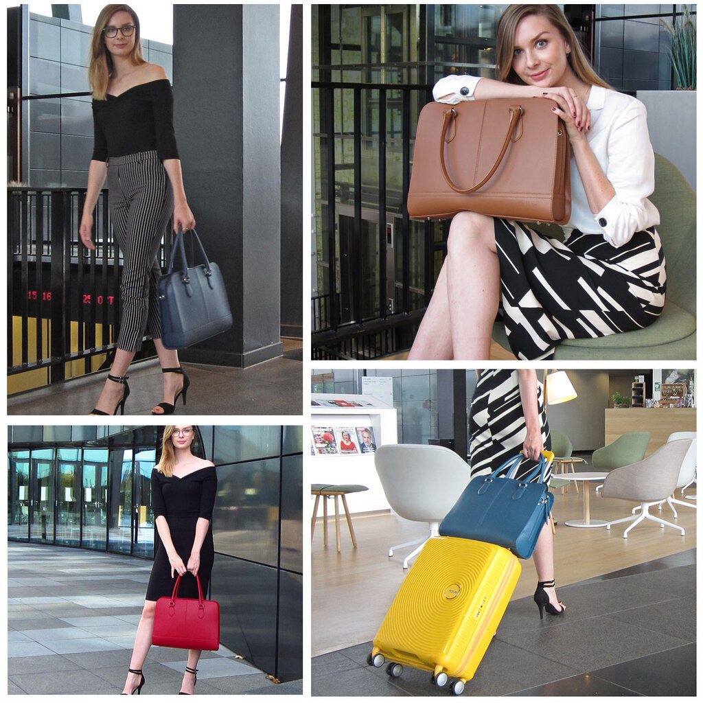 Su.B Amsterdam Travel 15,6 Zoll Laptoptasche für Damen Schwarz