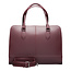 Su.B Laptoptas 15 6 inch - Dames Handtassen - Dames Schoudertas met Laptopvak en Trolley Riem - Leren Aktetassen - Bordeaux Rood