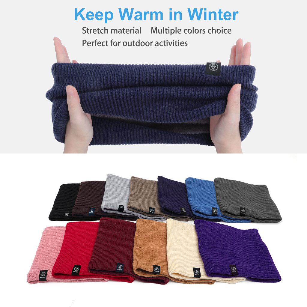 Su.B.dgn Nekwarmer, Heren en Dames, Winter Nek Sjaal, Dubbele Lagen Colsjaal - Uniseks - Blauw